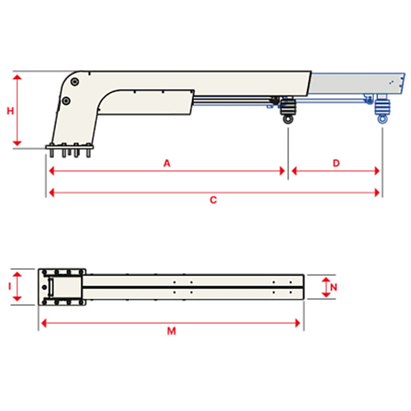 TRANSOM CRANE WITH FIXED ARM 304F